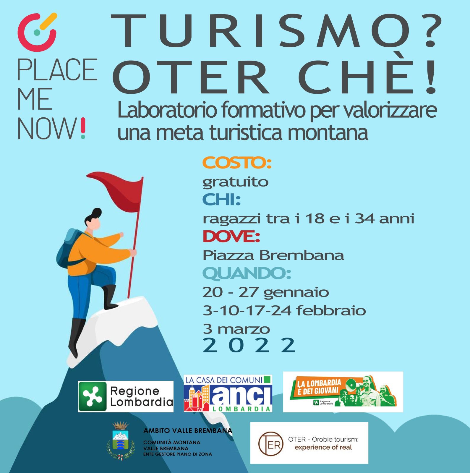 Immagine  Laboratorio gratuito di formazione per i giovani nell’ambito del turismo e della valorizzazione del territorio montano